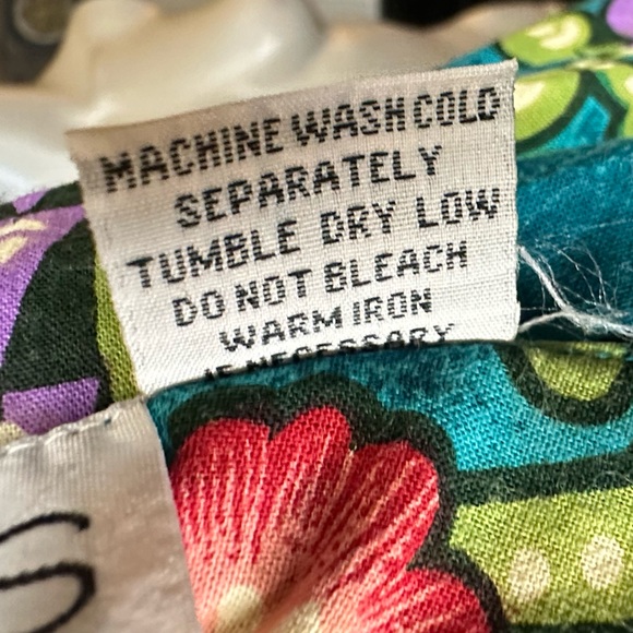 Vibrant Floral Maxi Dress in Teal and Pink Phases VTG 100% cotton - Picture 13 of 15